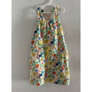 Patagonia Girls Medium Floral Tank Top Dress with Pockets & Tie